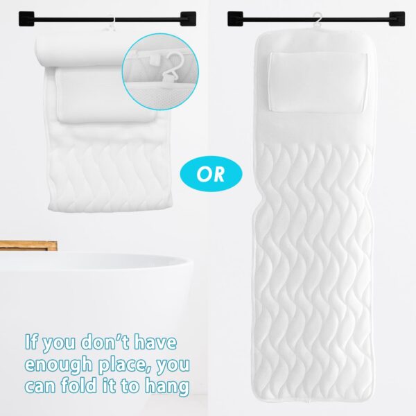 Eulaxlab Full Body Bath Pillow with Lumbar Pillow Bathtub Cushion with 13 Suction Cups - 图片 6