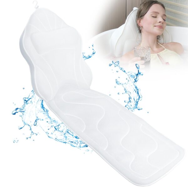 Eulaxlab Thick Full Body Bath Pillows Cushion for Bathtub Neck Shoulder Support