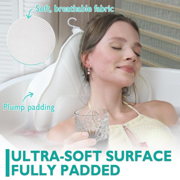 Eulaxlab Thick Full Body Bath Pillows Cushion for Bathtub Neck Shoulder Support - 图片 3