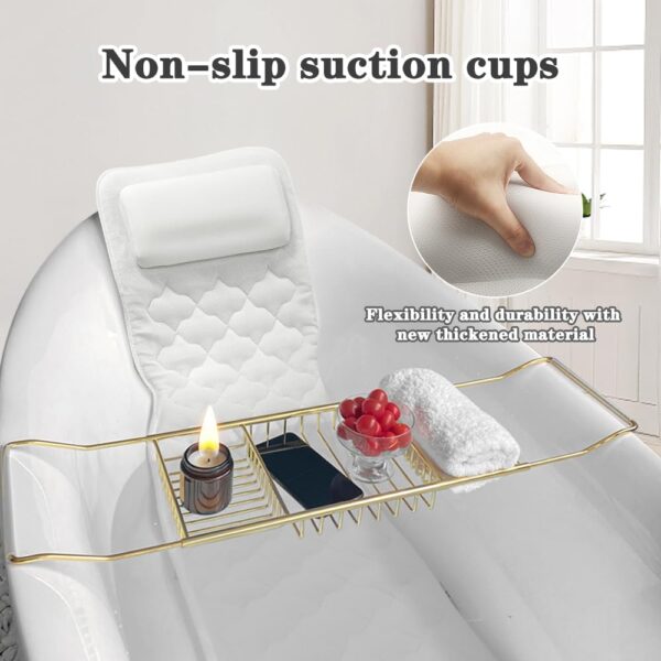 Eulaxlab Full Body Bath Pillow, Spa Bath Pillows for Tub Neck and Back Support - 图片 4