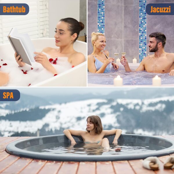 Eulaxlab White Thick Full Body Bath Pillow for Bathtub for Headrest Neck and Back Support - 图片 2