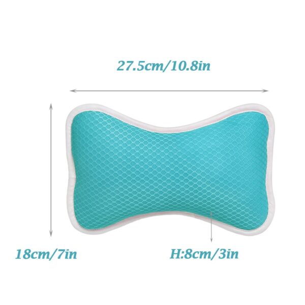 Eulaxlab Blue Bath Pillow for Bathtub with 2 Suction Cups - 图片 4