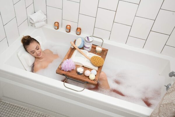 Eulaxlab White Full Body Bath Pillow Bathtub Cushion with 13 Suction Cups - 图片 6